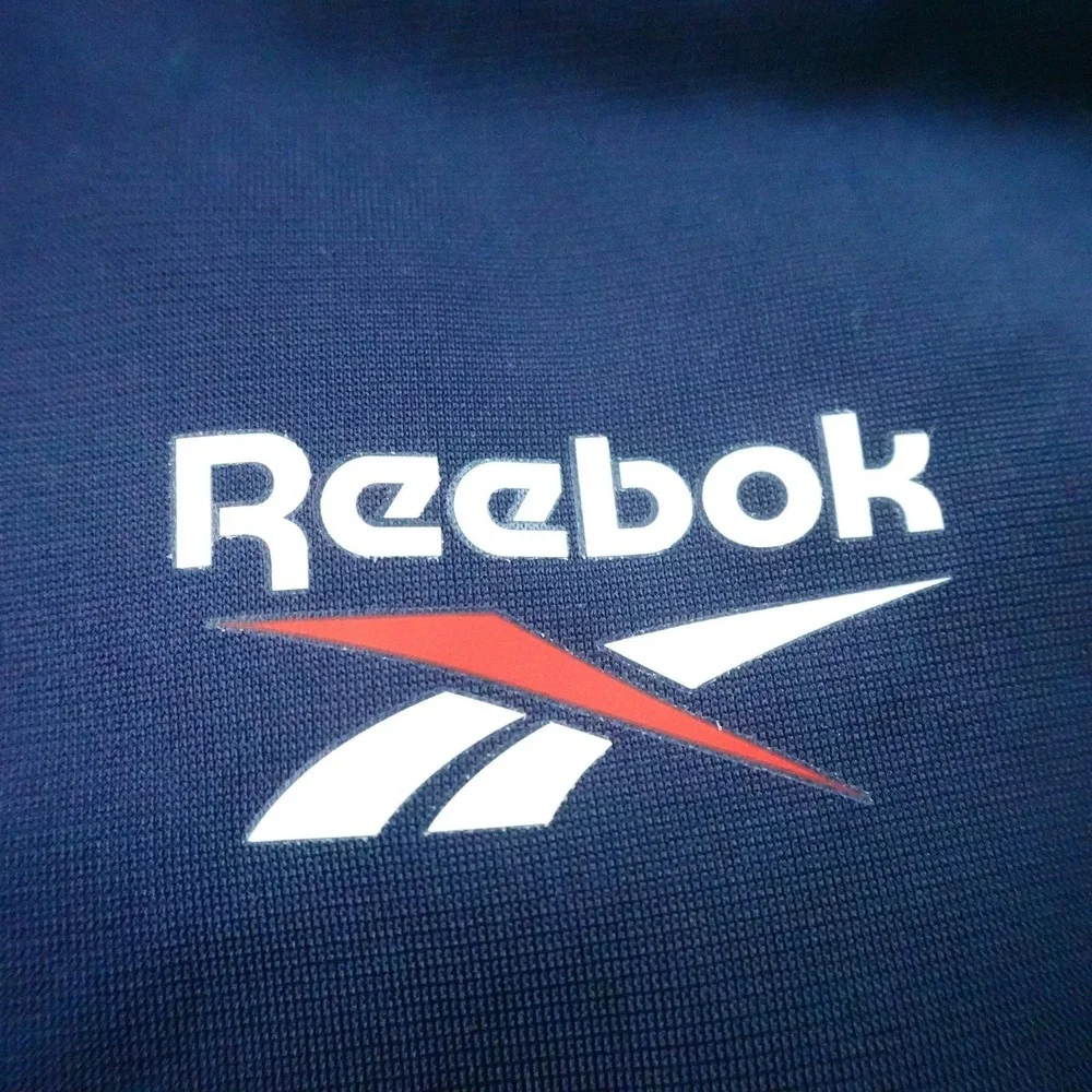 NEW Reebok Jacket Mens S Blue Athletic Track Full Zip Bomber Coat Training Gym